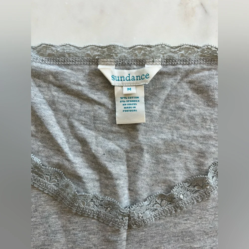 Sundance Catalog Heather Gray Lace Camisole - Picture 5 of 5